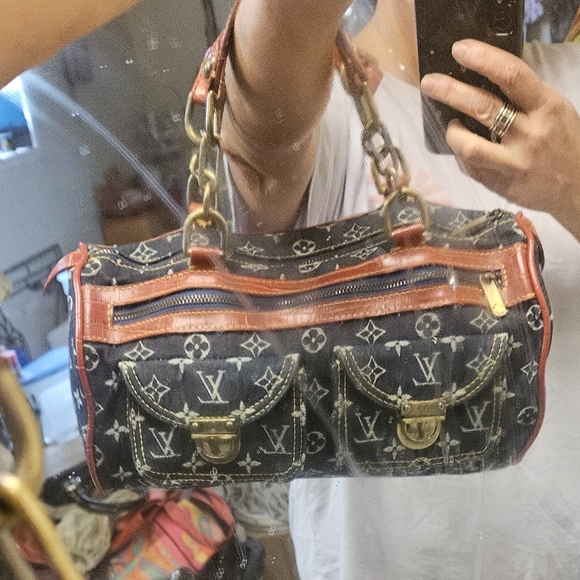 🖤Vintage Stylish Denim and Red Shoulder Bag - Picture 10 of 10